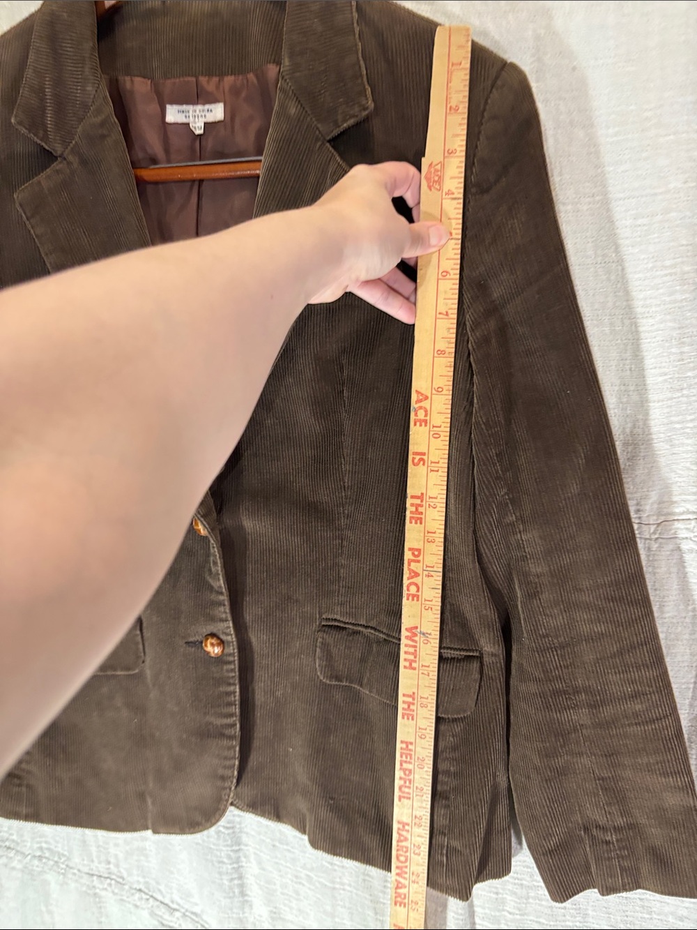 Vintage Brown Corduroy Blazer Jacket Equestrian Dark Academia 100% Cotton EUC - Picture 5 of 9